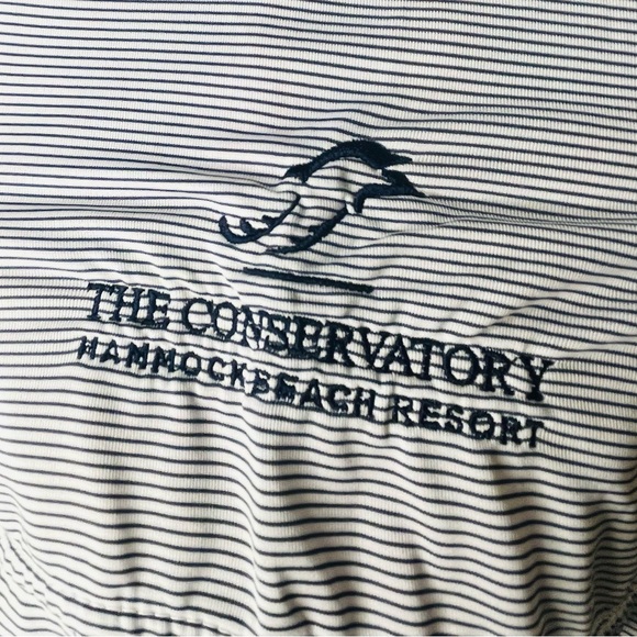 FOOTJOY Men's Striped Golf Polo Shirt The Conservatory Hammock Beach Size L - Picture 4 of 6